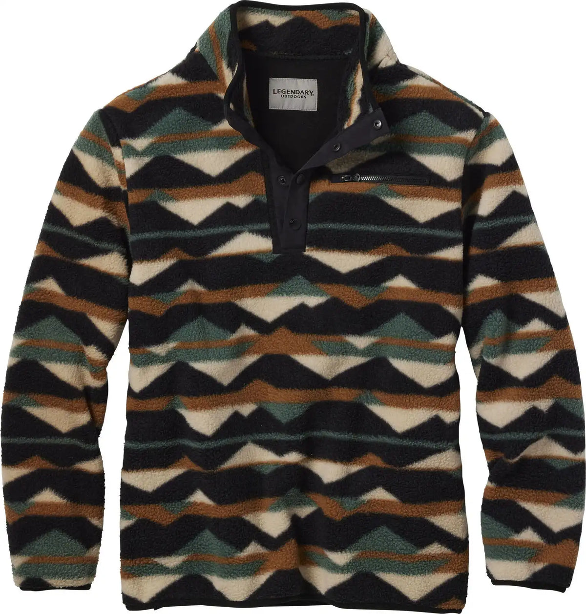 Legendary Outdoors Men's Sherpa Fleece Snap Up Pullover