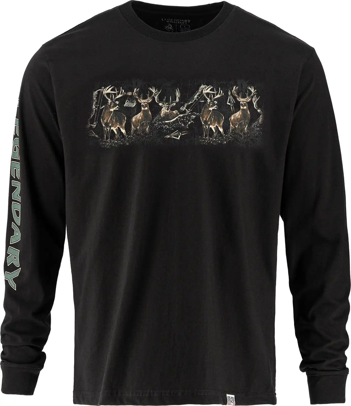 Men's Stag Lineup Long Sleeve T-Shirt Made in the USA