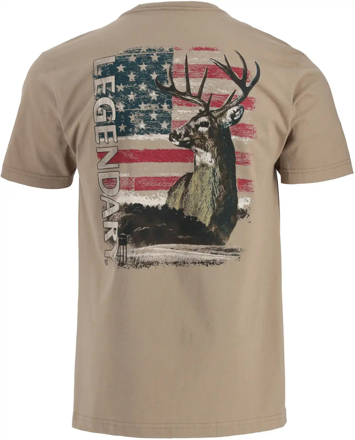 Men's Buck Flag Pocket Short Sleeve T-Shirt Made in the USA