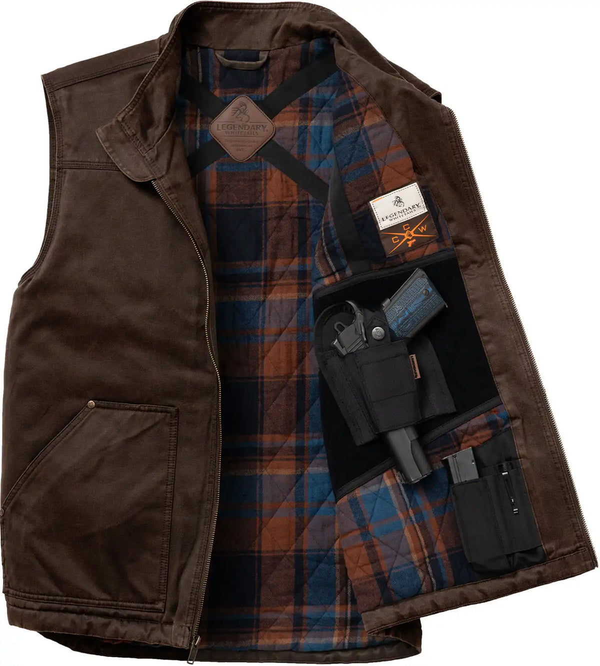 Men's Concealed Carry Journeyman Flannel Lined Vest