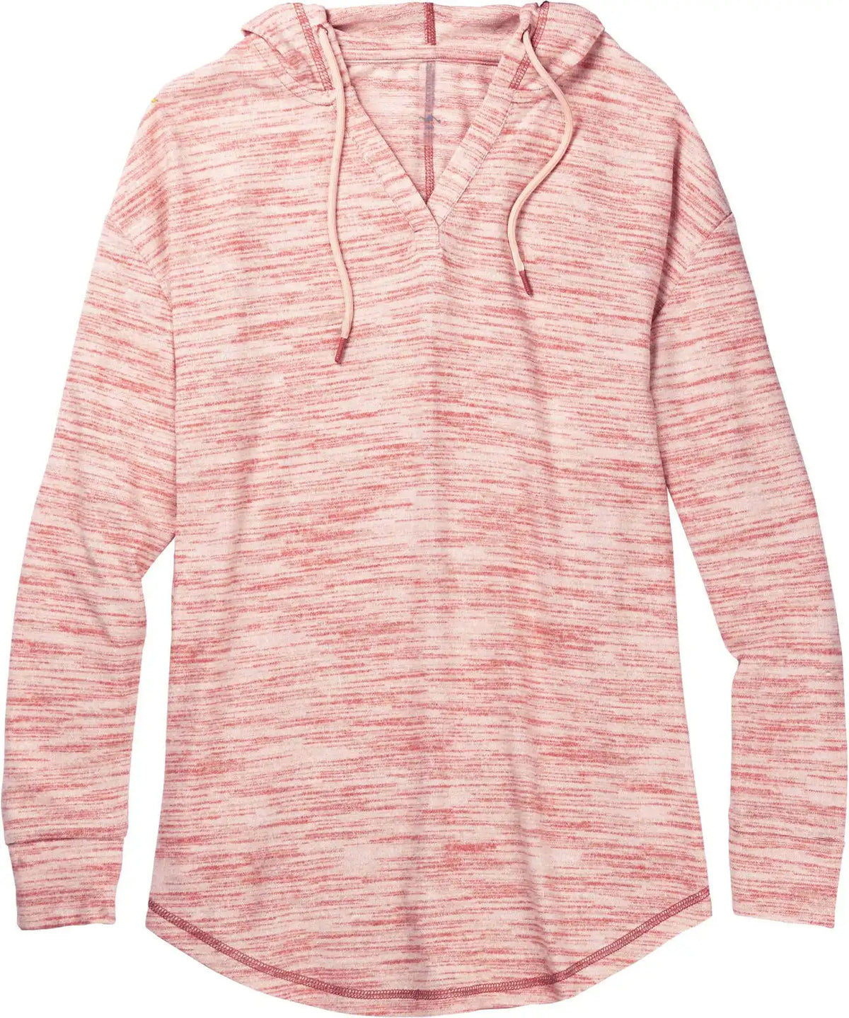 Women's Space Dye Knit V-Neck Pullover Hoodie