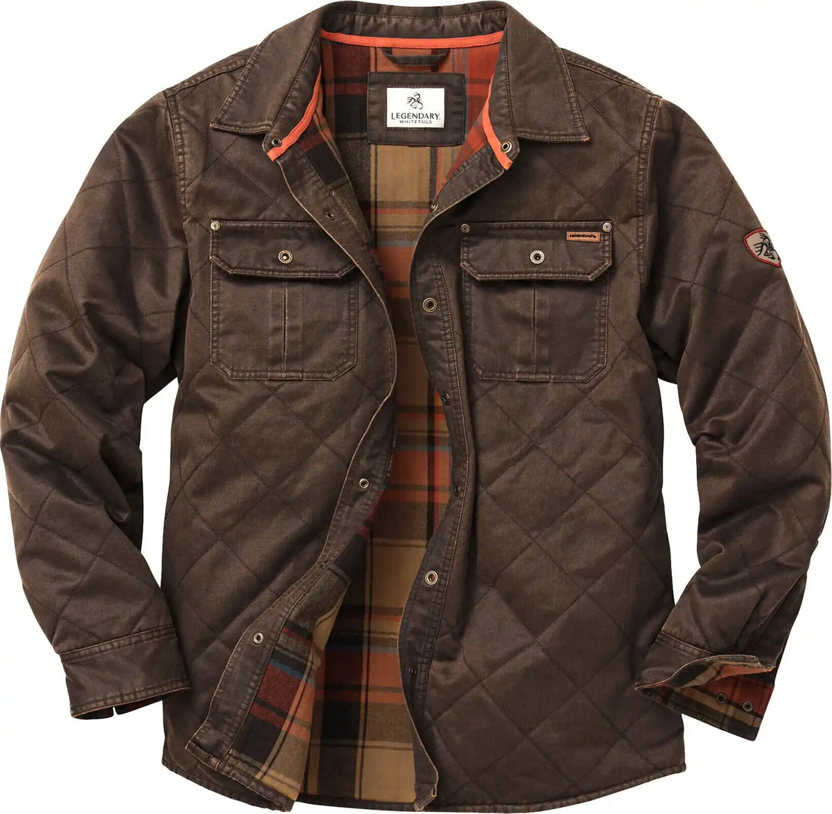 Men's Quilted Journeyman Flannel Lined Shirt Jacket