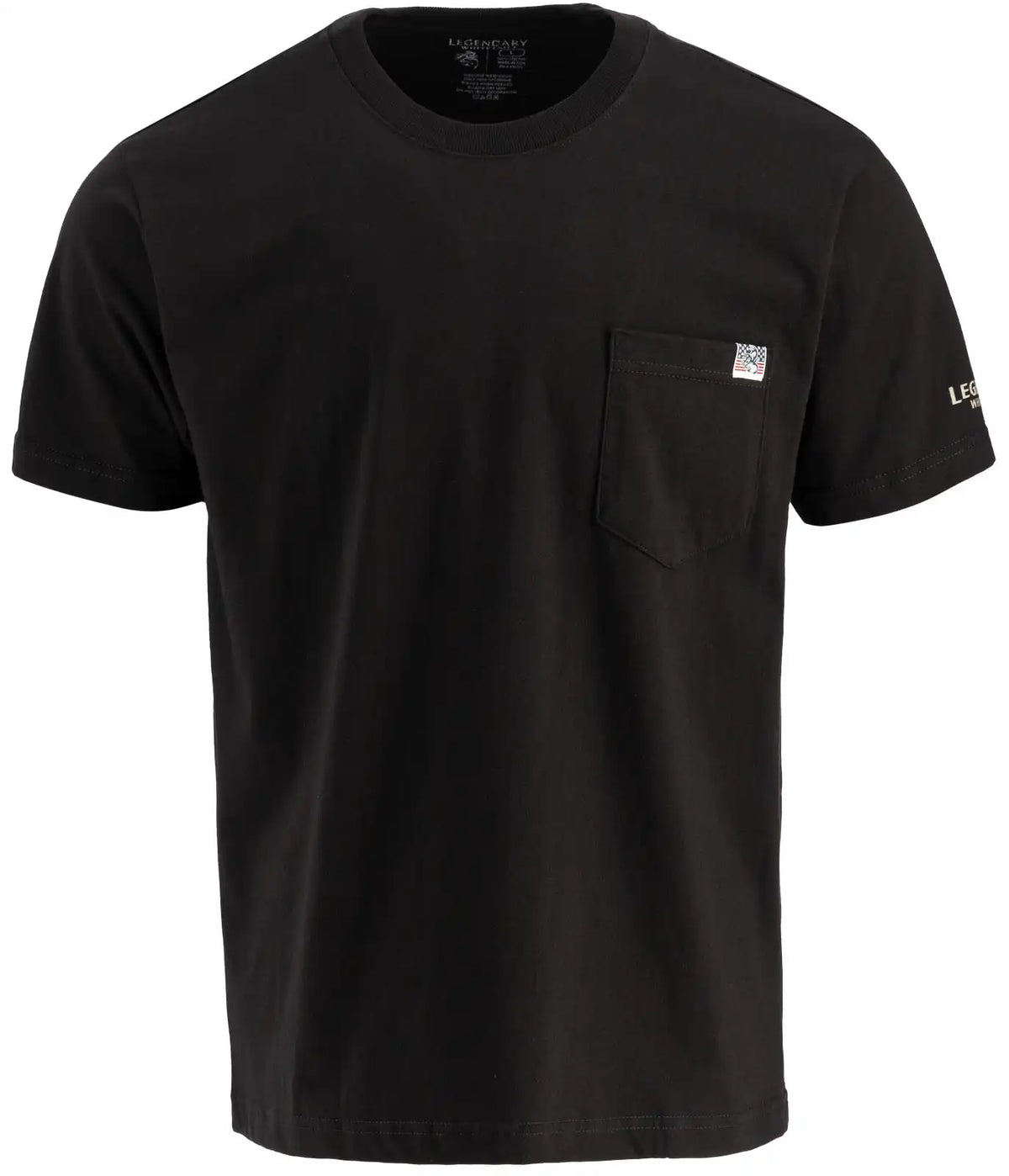 Men's Camo Buck Skull Pocket Short Sleeve T-Shirt Made in the USA