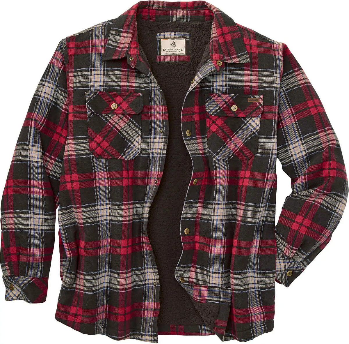 Men's Deer Camp Berber Lined Flannel Shirt Jacket