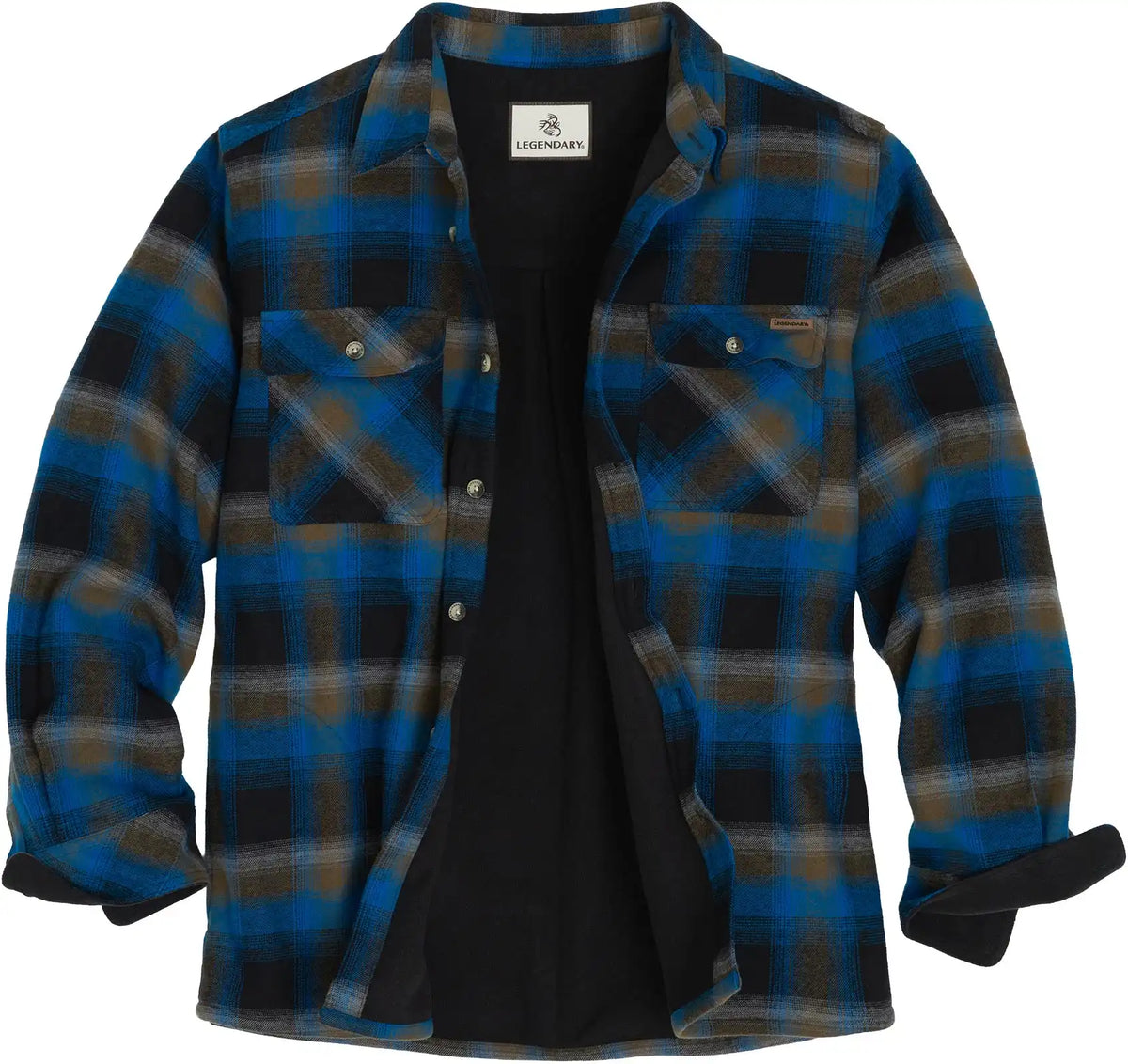 Men's Buck Camp Flannel Fleece Lined Shirt Jacket