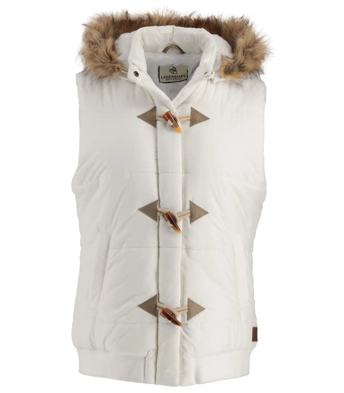 Women's Quilted Toggle Hooded Puffer Vest