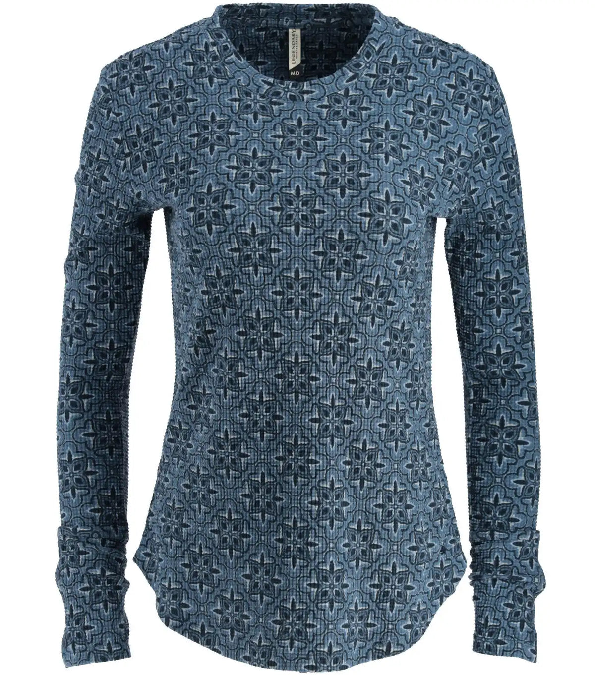 Women's Long Sleeve Waffle Knit Top